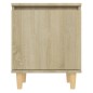 vidaXL Nachttische 2 Stk. Massivholz-Beinen Sonoma-Eiche 40x30x50cm vidaXL Nachttische 2 Stk. Massivholz-Beinen Sonoma-Eiche 40x30x50cm