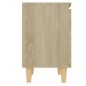 vidaXL Nachttische 2 Stk. Massivholz-Beinen Sonoma-Eiche 40x30x50cm vidaXL Nachttische 2 Stk. Massivholz-Beinen Sonoma-Eiche 40x30x50cm