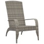 vidaXL Adirondack-Gartenstuhl Grau Poly Rattan vidaXL Adirondack-Gartenstuhl Grau Poly Rattan