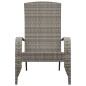 vidaXL Adirondack-Gartenstuhl Grau Poly Rattan vidaXL Adirondack-Gartenstuhl Grau Poly Rattan