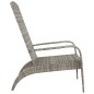 vidaXL Adirondack-Gartenstuhl Grau Poly Rattan vidaXL Adirondack-Gartenstuhl Grau Poly Rattan