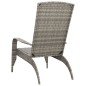 vidaXL Adirondack-Gartenstuhl Grau Poly Rattan vidaXL Adirondack-Gartenstuhl Grau Poly Rattan