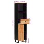 vidaXL Badschrank 38x33x160 cm Massivholz Akazie vidaXL Badschrank 38x33x160 cm Massivholz Akazie