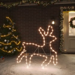 vidaXL LED-Silhouette Rentier 72 LEDs Warmweiß 57x55x4,5 cm