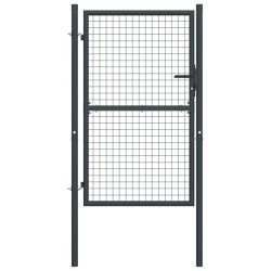 vidaXL Mesh-Gartentor Verzinkter Stahl 100 x 250 cm Grau