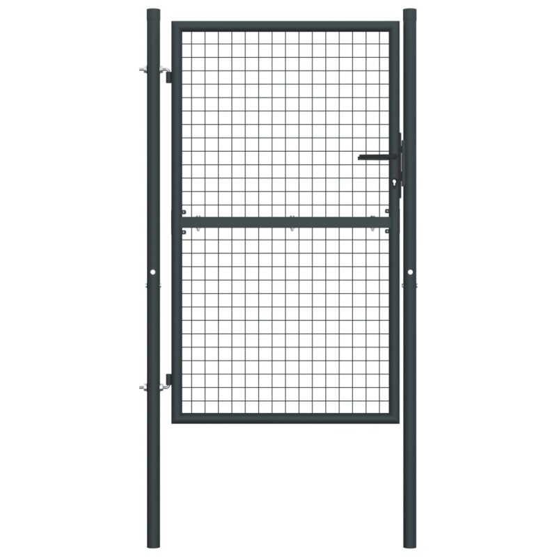 vidaXL Mesh-Gartentor Verzinkter Stahl 100 x 250 cm Grau vidaXL Mesh-Gartentor Verzinkter Stahl 100 x 250 cm Grau