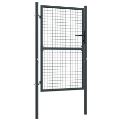 vidaXL Mesh-Gartentor Verzinkter Stahl 100 x 250 cm Grau