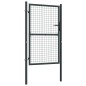 vidaXL Mesh-Gartentor Verzinkter Stahl 100 x 250 cm Grau vidaXL Mesh-Gartentor Verzinkter Stahl 100 x 250 cm Grau