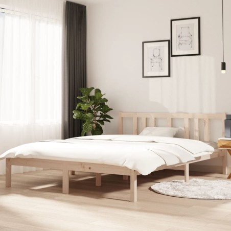 vidaXL Massivholzbett 140x200 cm