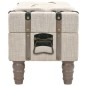 Aufbewahrungsbank Massivholz und Stahl 111 x 34 x 37 cm Aufbewahrungsbank Massivholz und Stahl 111 x 34 x 37 cm
