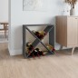 vidaXL Weinregal Grau 62x25x62 cm Massivholz Kiefer vidaXL Weinregal Grau 62x25x62 cm Massivholz Kiefer
