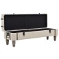 Aufbewahrungsbank Massivholz und Stahl 111 x 34 x 37 cm Aufbewahrungsbank Massivholz und Stahl 111 x 34 x 37 cm