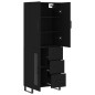 Highboard Schwarz 69,5x34x180 cm Holzwerkstoff Highboard Schwarz 69,5x34x180 cm Holzwerkstoff