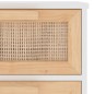 vidaXL Sideboard Weiß 40x30x90 cm Massivholz Kiefer und Natur-Rattan vidaXL Sideboard Weiß 40x30x90 cm Massivholz Kiefer und Natur-Rattan