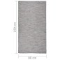 vidaXL Outdoor-Teppich Flachgewebe 80x150 cm Braun und Blau vidaXL Outdoor-Teppich Flachgewebe 80x150 cm Braun und Blau