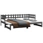 vidaXL Tagesbett Ausziehbar Grau 2x(90x200) cm Massivholz Kiefer vidaXL Tagesbett Ausziehbar Grau 2x(90x200) cm Massivholz Kiefer