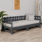 vidaXL Tagesbett Ausziehbar Grau 2x(90x200) cm Massivholz Kiefer vidaXL Tagesbett Ausziehbar Grau 2x(90x200) cm Massivholz Kiefer