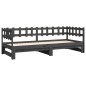 vidaXL Tagesbett Ausziehbar Grau 2x(90x200) cm Massivholz Kiefer vidaXL Tagesbett Ausziehbar Grau 2x(90x200) cm Massivholz Kiefer