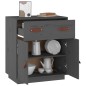 vidaXL Sideboard Grau 65,5x40x75 cm Massivholz Kiefer vidaXL Sideboard Grau 65,5x40x75 cm Massivholz Kiefer