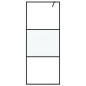 vidaXL Duschwand für Begehbare Dusche Schwarz 80x195 cm Halbmatt ESG vidaXL Duschwand für Begehbare Dusche Schwarz 80x195 cm Halbmatt ESG