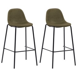 Barhocker 2 Stk. Braun Stoff