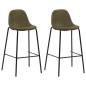 Barhocker 2 Stk. Braun Stoff Barhocker 2 Stk. Braun Stoff