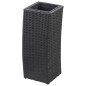 vidaXL Garten-Hochbeete 3-tlg. Poly Rattan Schwarz vidaXL Garten-Hochbeete 3-tlg. Poly Rattan Schwarz