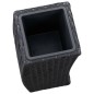 vidaXL Garten-Hochbeete 3-tlg. Poly Rattan Schwarz vidaXL Garten-Hochbeete 3-tlg. Poly Rattan Schwarz