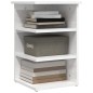 vidaXL Beistellregal Hochglanz-Weiß 35x35x55 cm Holzwerkstoff vidaXL Beistellregal Hochglanz-Weiß 35x35x55 cm Holzwerkstoff