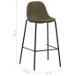 Barhocker 2 Stk. Braun Stoff Barhocker 2 Stk. Braun Stoff