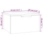 vidaXL Wand-Nachttisch Schwarz 34x30x20 cm vidaXL Wand-Nachttisch Schwarz 34x30x20 cm