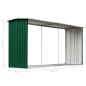 vidaXL Brennholzlager Verzinkter Stahl 330 x 92 x 153 cm Grün vidaXL Brennholzlager Verzinkter Stahl 330 x 92 x 153 cm Grün