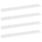 vidaXL Wandregale 4 Stk. Hochglanz-Weiß 80x9x3 cm vidaXL Wandregale 4 Stk. Hochglanz-Weiß 80x9x3 cm