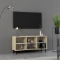 vidaXL TV-Schrank mit Metallbeinen Weiß Sonoma-Eiche 103,5x30x50 cm vidaXL TV-Schrank mit Metallbeinen Weiß Sonoma-Eiche 103,5x30x50 cm