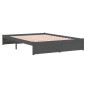vidaXL Massivholzbett Grau 140x200 cm vidaXL Massivholzbett Grau 140x200 cm