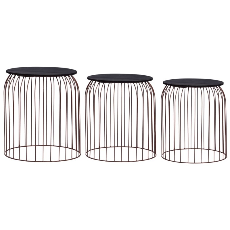 vidaXL Couchtische 3 Stk. Kupferfarben vidaXL Couchtische 3 Stk. Kupferfarben