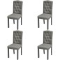 Esszimmerstühle 4 Stk. Grau Stoff Esszimmerstühle 4 Stk. Grau Stoff