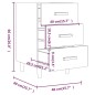 vidaXL Nachttisch Betongrau 40x40x66 cm Holzwerkstoff vidaXL Nachttisch Betongrau 40x40x66 cm Holzwerkstoff