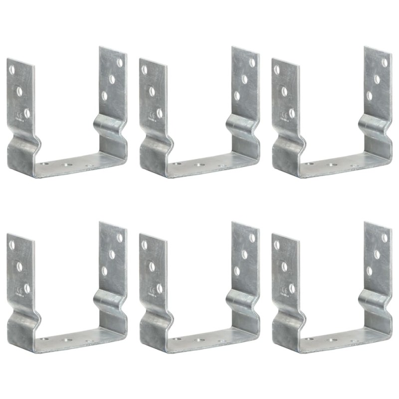 vidaXL Pfostenträger 6 Stk. Silbern 14×6×15 cm Verzinkter Stahl vidaXL Pfostenträger 6 Stk. Silbern 14×6×15 cm Verzinkter Stahl
