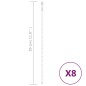 vidaXL LED Meteor-Lichter 8 Stk. 30 cm Blau 192 LEDs vidaXL LED Meteor-Lichter 8 Stk. 30 cm Blau 192 LEDs
