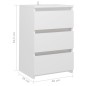vidaXL Nachttisch Weiß 40x35x62,5 cm Holzwerkstoff vidaXL Nachttisch Weiß 40x35x62,5 cm Holzwerkstoff