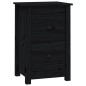 vidaXL Nachttisch Schwarz 40x35x61,5 cm Massivholz Kiefer vidaXL Nachttisch Schwarz 40x35x61,5 cm Massivholz Kiefer
