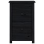 vidaXL Nachttisch Schwarz 40x35x61,5 cm Massivholz Kiefer vidaXL Nachttisch Schwarz 40x35x61,5 cm Massivholz Kiefer