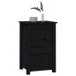 vidaXL Nachttisch Schwarz 40x35x61,5 cm Massivholz Kiefer vidaXL Nachttisch Schwarz 40x35x61,5 cm Massivholz Kiefer