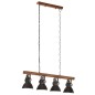vidaXL Deckenlampe Industriestil Schwarz E27 Mangoholz vidaXL Deckenlampe Industriestil Schwarz E27 Mangoholz