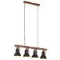 vidaXL Deckenlampe Industriestil Schwarz E27 Mangoholz vidaXL Deckenlampe Industriestil Schwarz E27 Mangoholz