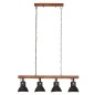 vidaXL Deckenlampe Industriestil Schwarz E27 Mangoholz vidaXL Deckenlampe Industriestil Schwarz E27 Mangoholz