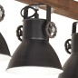 vidaXL Deckenlampe Industriestil Schwarz E27 Mangoholz vidaXL Deckenlampe Industriestil Schwarz E27 Mangoholz