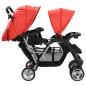 vidaXL Tandem-Kinderwagen Stahl Rot und Schwarz vidaXL Tandem-Kinderwagen Stahl Rot und Schwarz