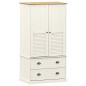 vidaXL Kleiderschrank VIGO Weiß 90x55x176 cm Massivholz Kiefer vidaXL Kleiderschrank VIGO Weiß 90x55x176 cm Massivholz Kiefer